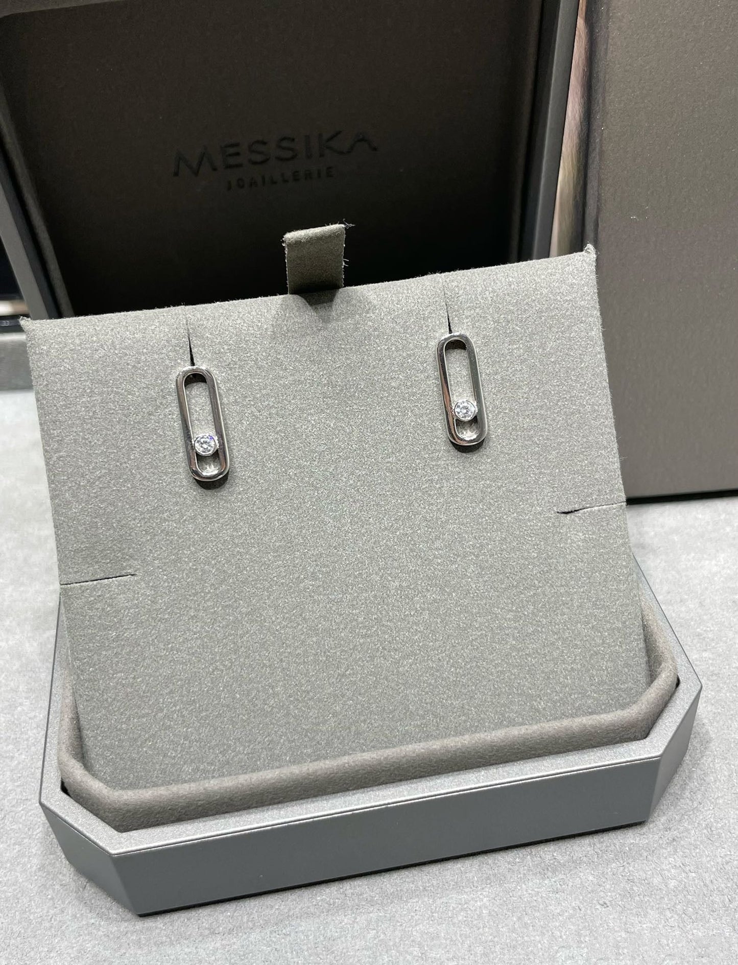[Eterna Jewels]MOVE UNO SMALL 1 DIAMOND OHRRINGE