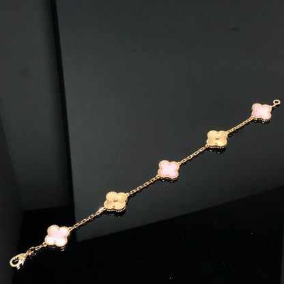 [Eterna Jewels] KLEEBATT 5 MOTIVE ROSA PERLMUTT-ARMBAND KOLLEKTION