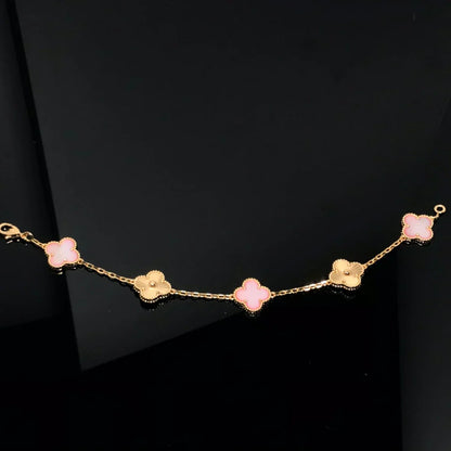 [Eterna Jewels] KLEEBATT 5 MOTIVE ROSA PERLMUTT-ARMBAND KOLLEKTION