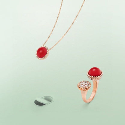 [Eterna Jewels]PERLEE COULEURS DIAMOND ROSE GOLD ZWISCHEN DEM FINGER RING