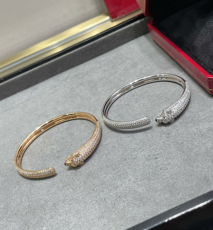 [Eterna Jewels]PANTHERE FULL DIAMOND OPEN BRACELET