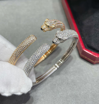 [Eterna Jewels]PANTHERE FULL DIAMOND OPEN BRACELET
