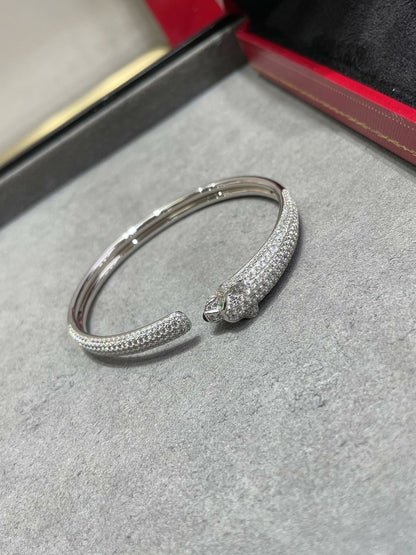 [Eterna Jewels]PANTHERE FULL DIAMOND OPEN BRACELET