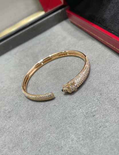 [Eterna Jewels]パンテール フルダイヤモンド オープンブレスレット