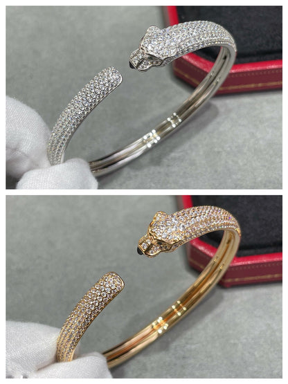 [Eterna Jewels]PANTHERE FULL DIAMOND OPEN BRACELET