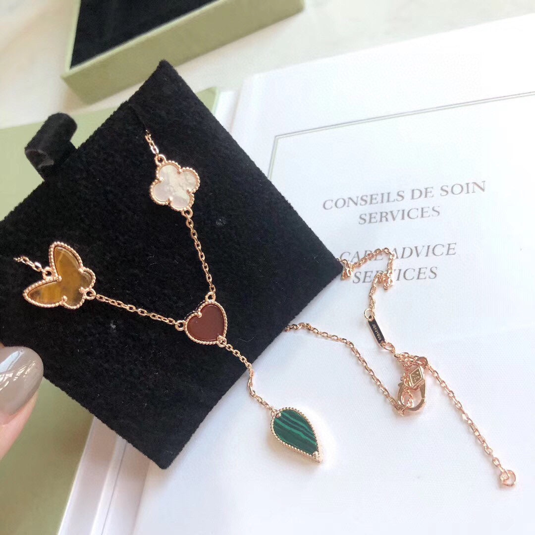 [Eterna Jewels]LUCKY SPRING 4 MOTIFS ROSE GOLD HALSKETTE