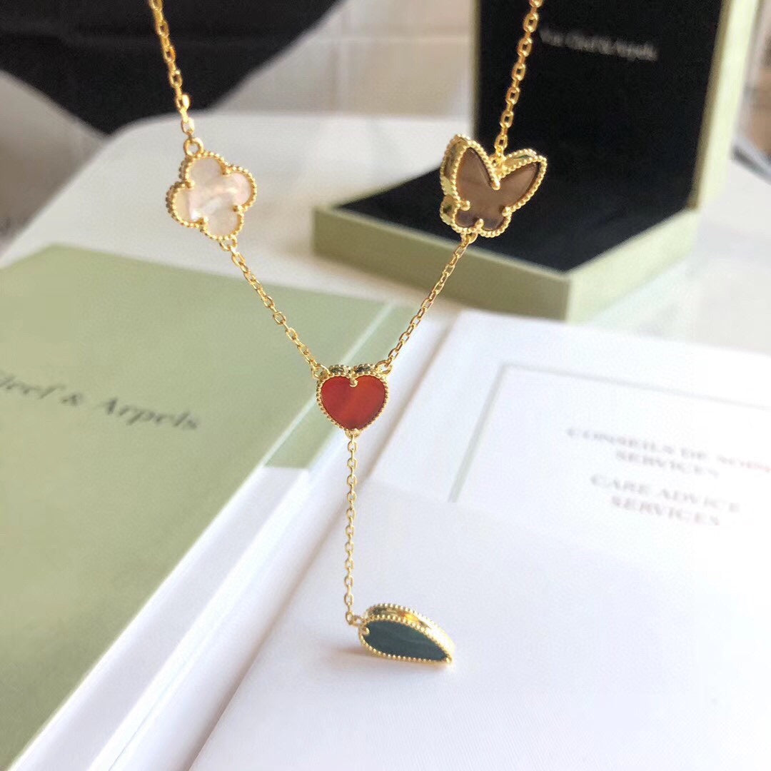 [Eterna Jewels]LUCKY SPRING 4 MOTIFS ROSE GOLD HALSKETTE