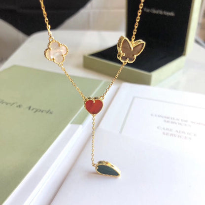 [Eterna Jewels]LUCKY SPRING 4 MOTIFS ROSE GOLD HALSKETTE