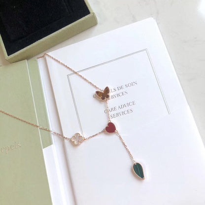[Eterna Jewels]LUCKY SPRING 4 MOTIFS ROSE GOLD HALSKETTE