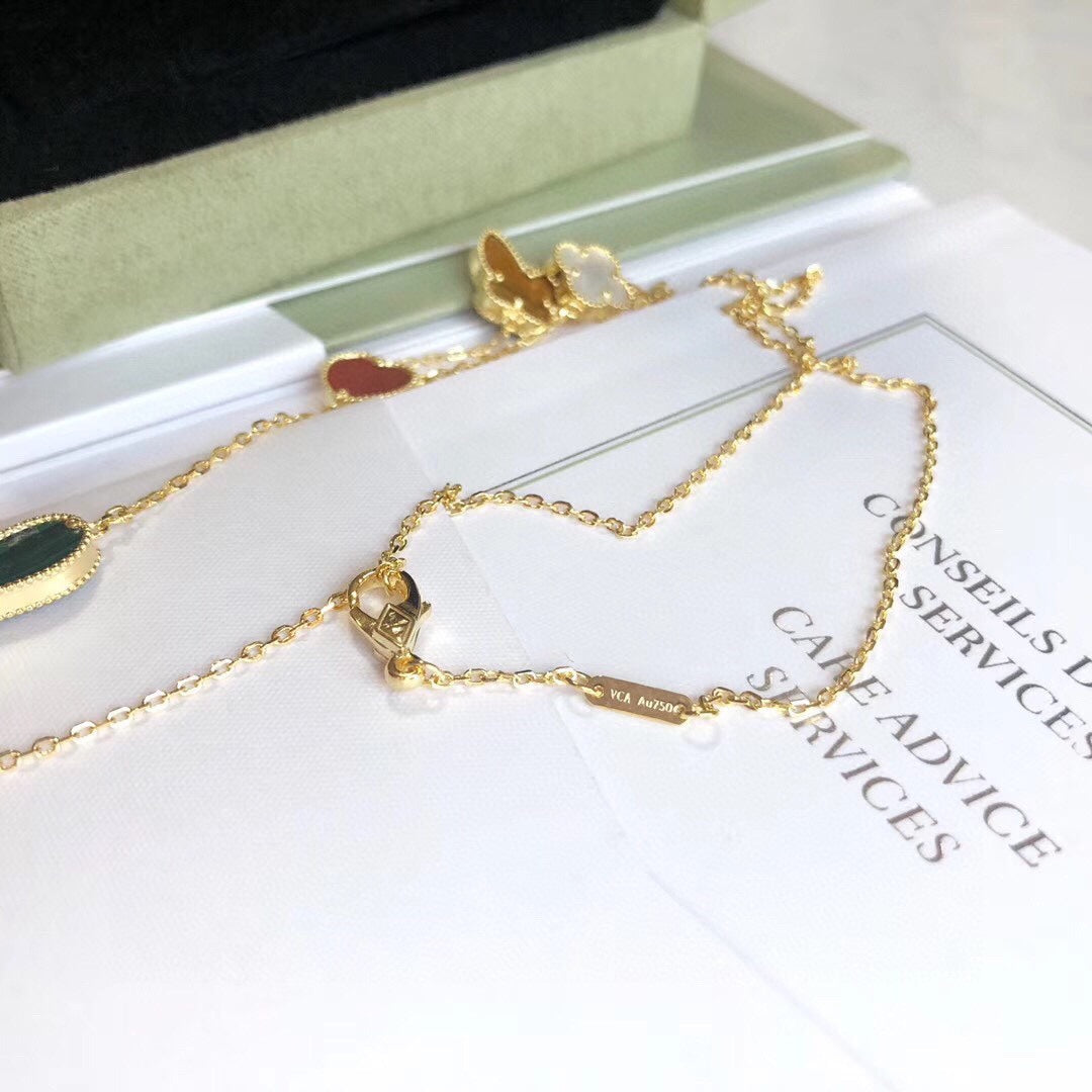 [Eterna Jewels]LUCKY SPRING 4 MOTIFS ROSE GOLD HALSKETTE