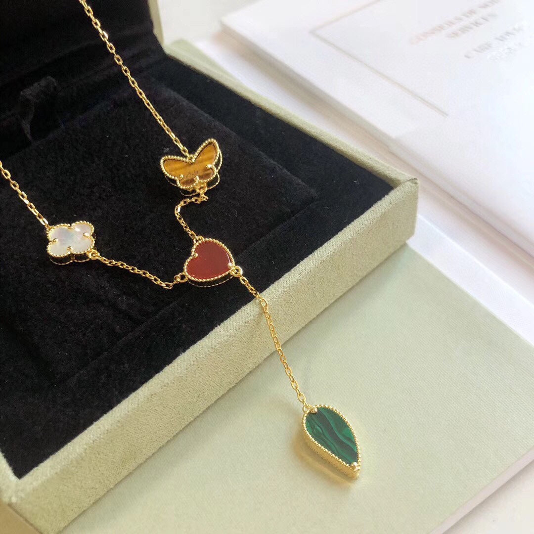 [Eterna Jewels]LUCKY SPRING 4 MOTIFS ROSE GOLD HALSKETTE