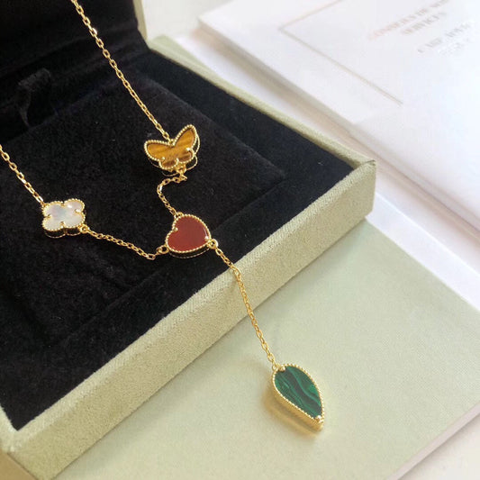 [Eterna Jewels]LUCKY SPRING 4 MOTIFS ROSE GOLD HALSKETTE