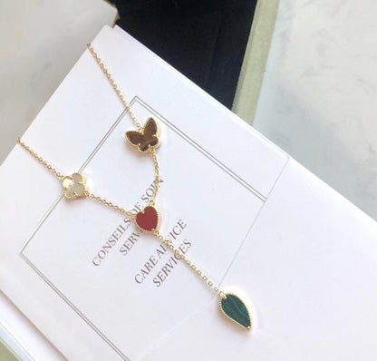 [Eterna Jewels]LUCKY SPRING 4 MOTIFS ROSE GOLD HALSKETTE