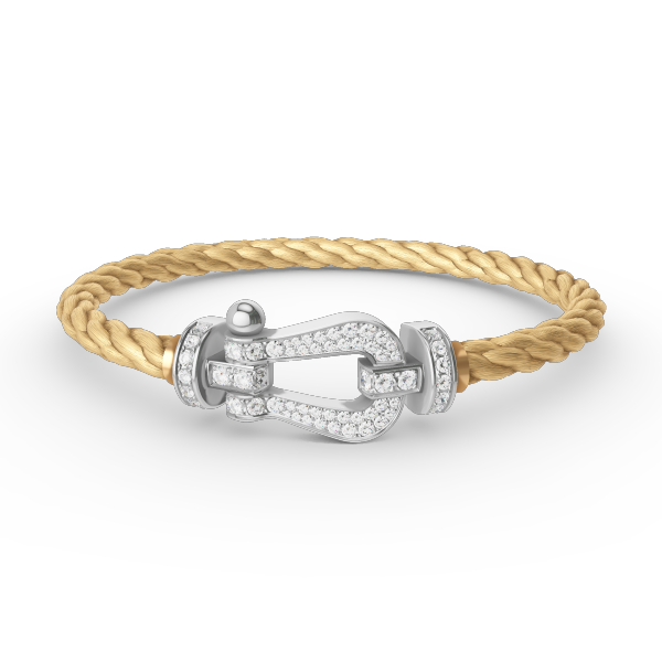 [Eterna Jewels]FORCE GROSSES HUFEISEN VOLL DIAMANT ARMREIF SILBER