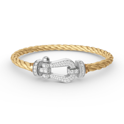 [Eterna Jewels]FORCE GROSSES HUFEISEN VOLL DIAMANT ARMREIF SILBER