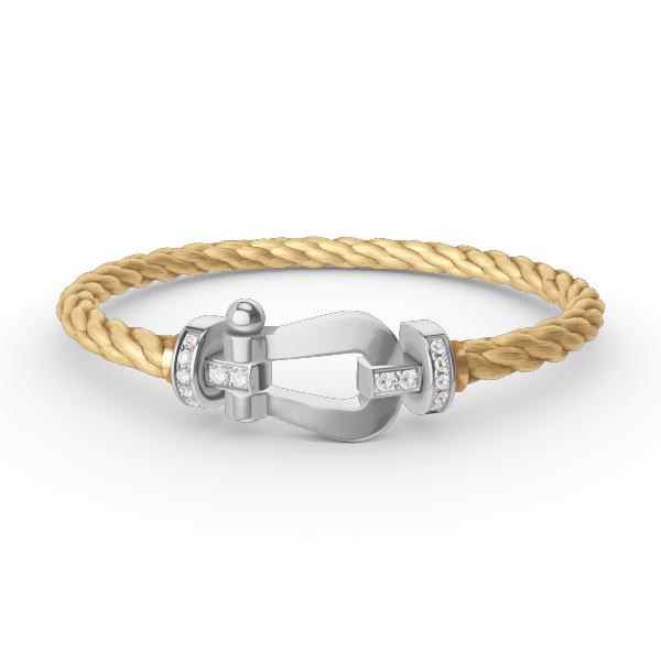 [Eterna Jewels]FORCE GROSSES HUFEISEN HALB DIAMANT ARMREIF SILBER