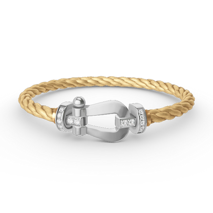 [Eterna Jewels]FORCE GROSSES HUFEISEN HALB DIAMANT ARMREIF SILBER