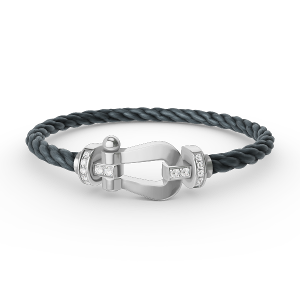 [Eterna Jewels]FORCE GROSSES HUFEISEN HALB DIAMANT ARMREIF SILBER