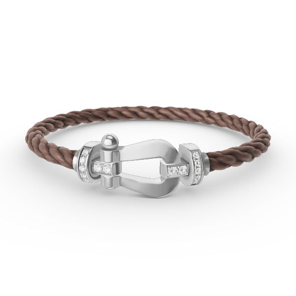 [Eterna Jewels]FORCE GROSSES HUFEISEN HALB DIAMANT ARMREIF SILBER