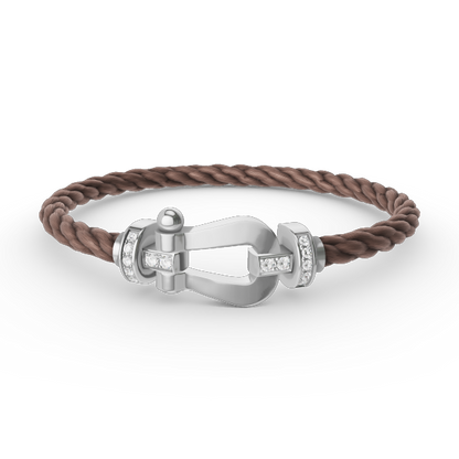[Eterna Jewels]FORCE GROSSES HUFEISEN HALB DIAMANT ARMREIF SILBER