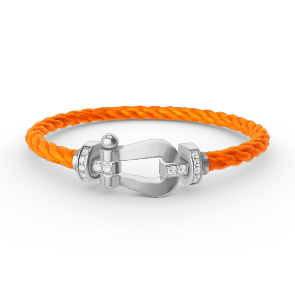 [Eterna Jewels]FORCE GROSSES HUFEISEN HALB DIAMANT ARMREIF SILBER