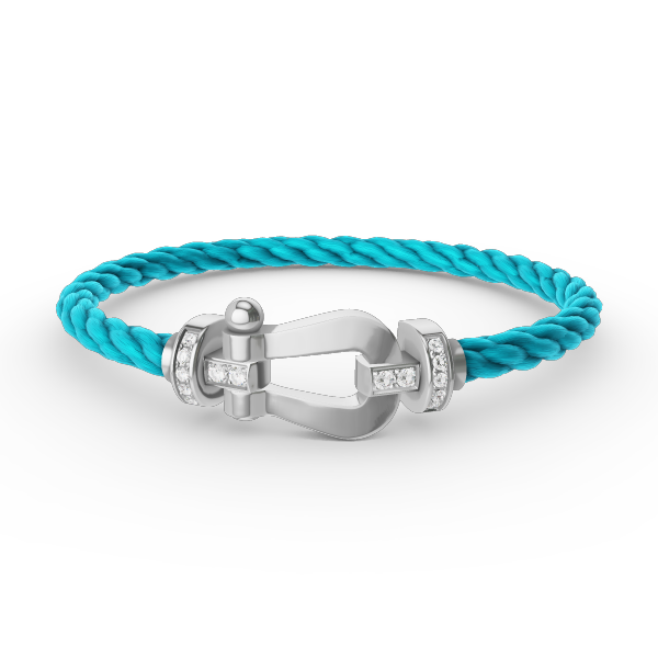 [Eterna Jewels]FORCE GROSSES HUFEISEN HALB DIAMANT ARMREIF SILBER