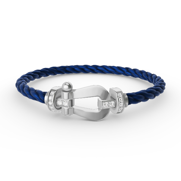 [Eterna Jewels]FORCE GROSSES HUFEISEN HALB DIAMANT ARMREIF SILBER