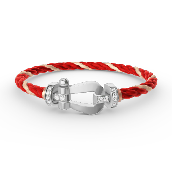 [Eterna Jewels]FORCE GROSSES HUFEISEN HALB DIAMANT ARMREIF SILBER