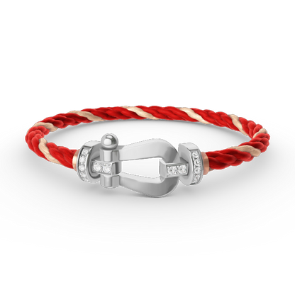 [Eterna Jewels]FORCE GROSSES HUFEISEN HALB DIAMANT ARMREIF SILBER