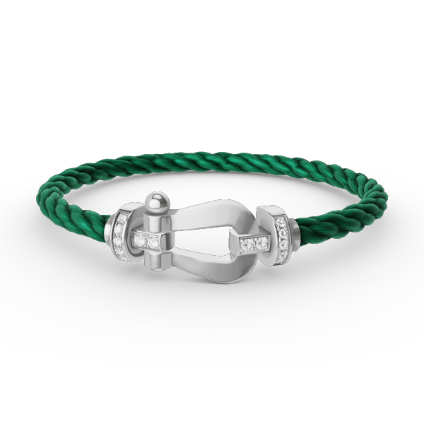 [Eterna Jewels]FORCE GROSSES HUFEISEN HALB DIAMANT ARMREIF SILBER