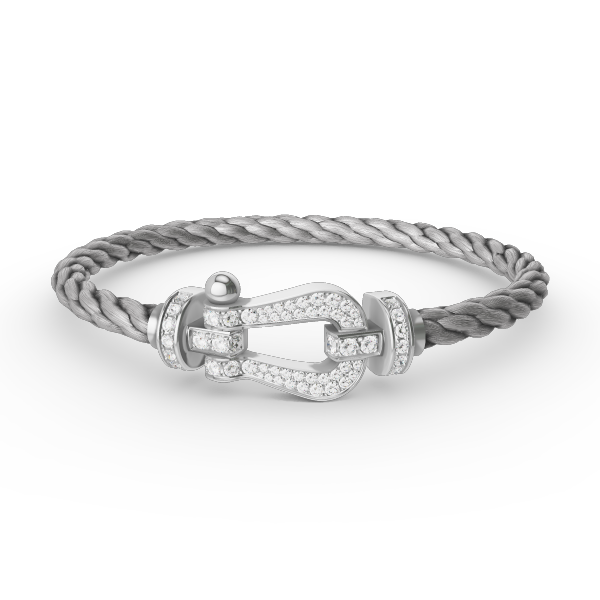 [Eterna Jewels]FORCE GROSSES HUFEISEN VOLL DIAMANT ARMREIF SILBER