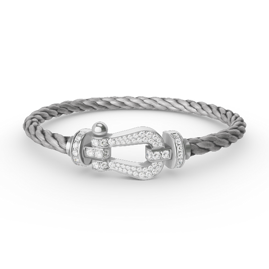 [Eterna Jewels]FORCE GROSSES HUFEISEN VOLL DIAMANT ARMREIF SILBER
