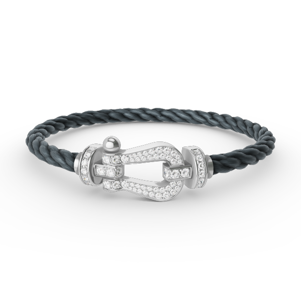 [Eterna Jewels]FORCE GROSSES HUFEISEN VOLL DIAMANT ARMREIF SILBER