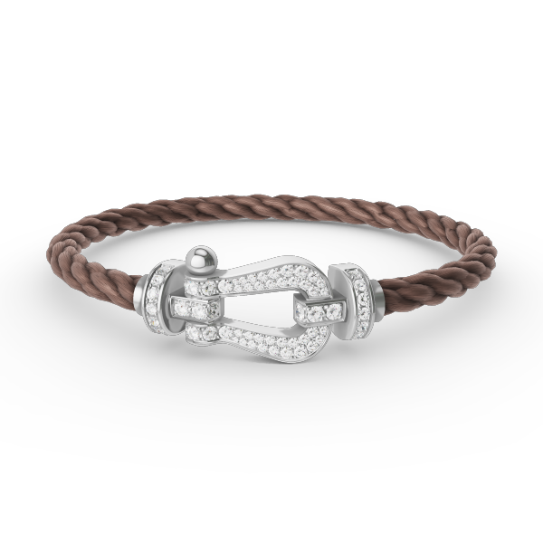 [Eterna Jewels]FORCE GROSSES HUFEISEN VOLL DIAMANT ARMREIF SILBER
