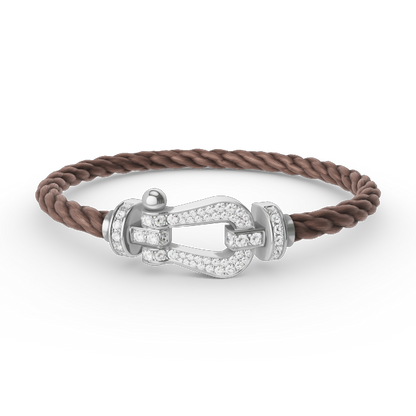 [Eterna Jewels]FORCE GROSSES HUFEISEN VOLL DIAMANT ARMREIF SILBER