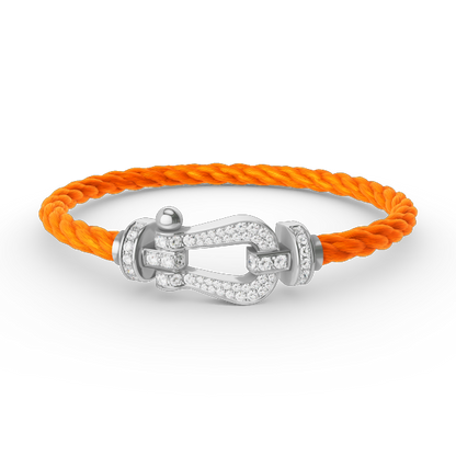[Eterna Jewels]FORCE GROSSES HUFEISEN VOLL DIAMANT ARMREIF SILBER