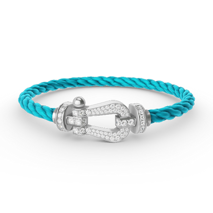 [Eterna Jewels]FORCE GROSSES HUFEISEN VOLL DIAMANT ARMREIF SILBER