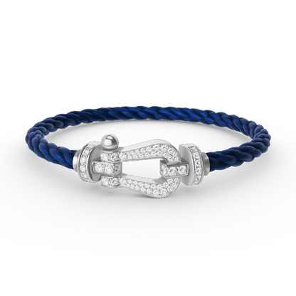 [Eterna Jewels]FORCE GROSSES HUFEISEN VOLL DIAMANT ARMREIF SILBER