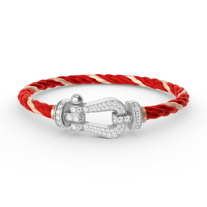[Eterna Jewels]FORCE GROSSES HUFEISEN VOLL DIAMANT ARMREIF SILBER