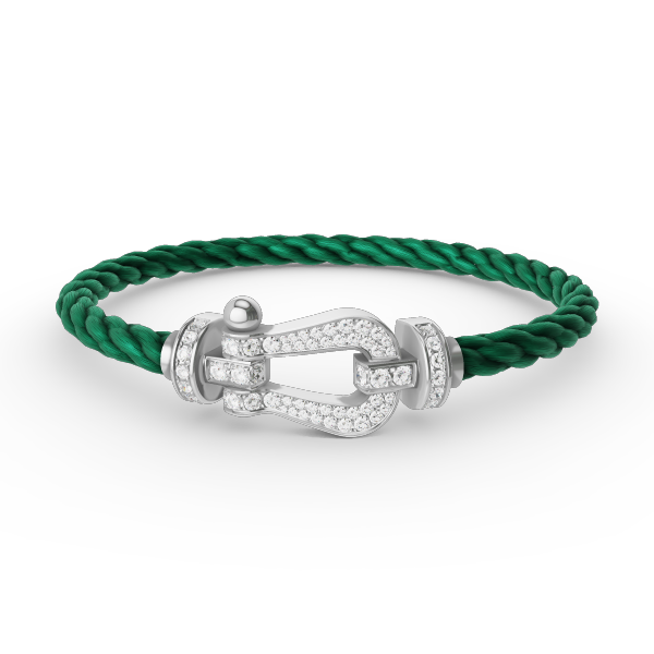 [Eterna Jewels]FORCE GROSSES HUFEISEN VOLL DIAMANT ARMREIF SILBER