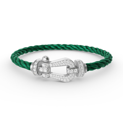 [Eterna Jewels]FORCE GROSSES HUFEISEN VOLL DIAMANT ARMREIF SILBER