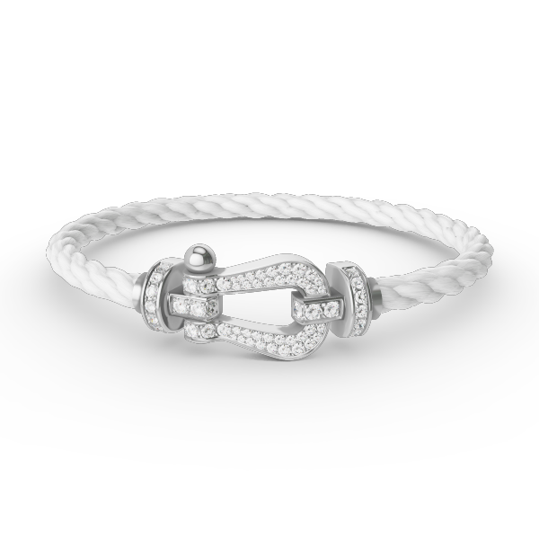 [Eterna Jewels]FORCE GROSSES HUFEISEN VOLL DIAMANT ARMREIF SILBER