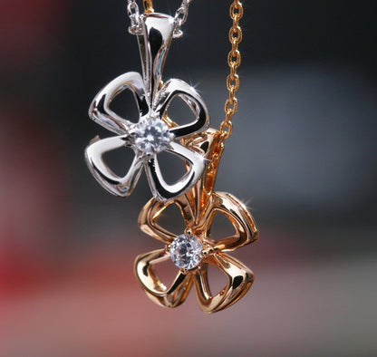 [Eterna Jewels]FIOREVER KETTE MIT DIAMANTENMITTE