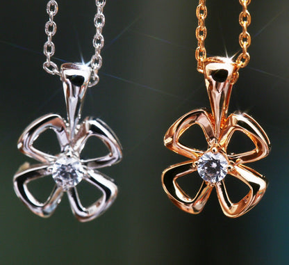 [Eterna Jewels]FIOREVER KETTE MIT DIAMANTENMITTE