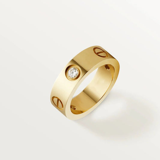 [Eterna Jewels]LIEBESRING 5.5MM 3 DIAMANTEN ROSÉGOLD