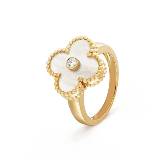 [Eterna Jewels]KLEE ROSA PERLMUTT RING GOLD DIAMANT