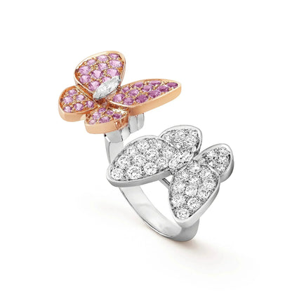 [Eterna Jewels]SCHMETTERLINGS-DOPPELRING MIT DIAMANTEN