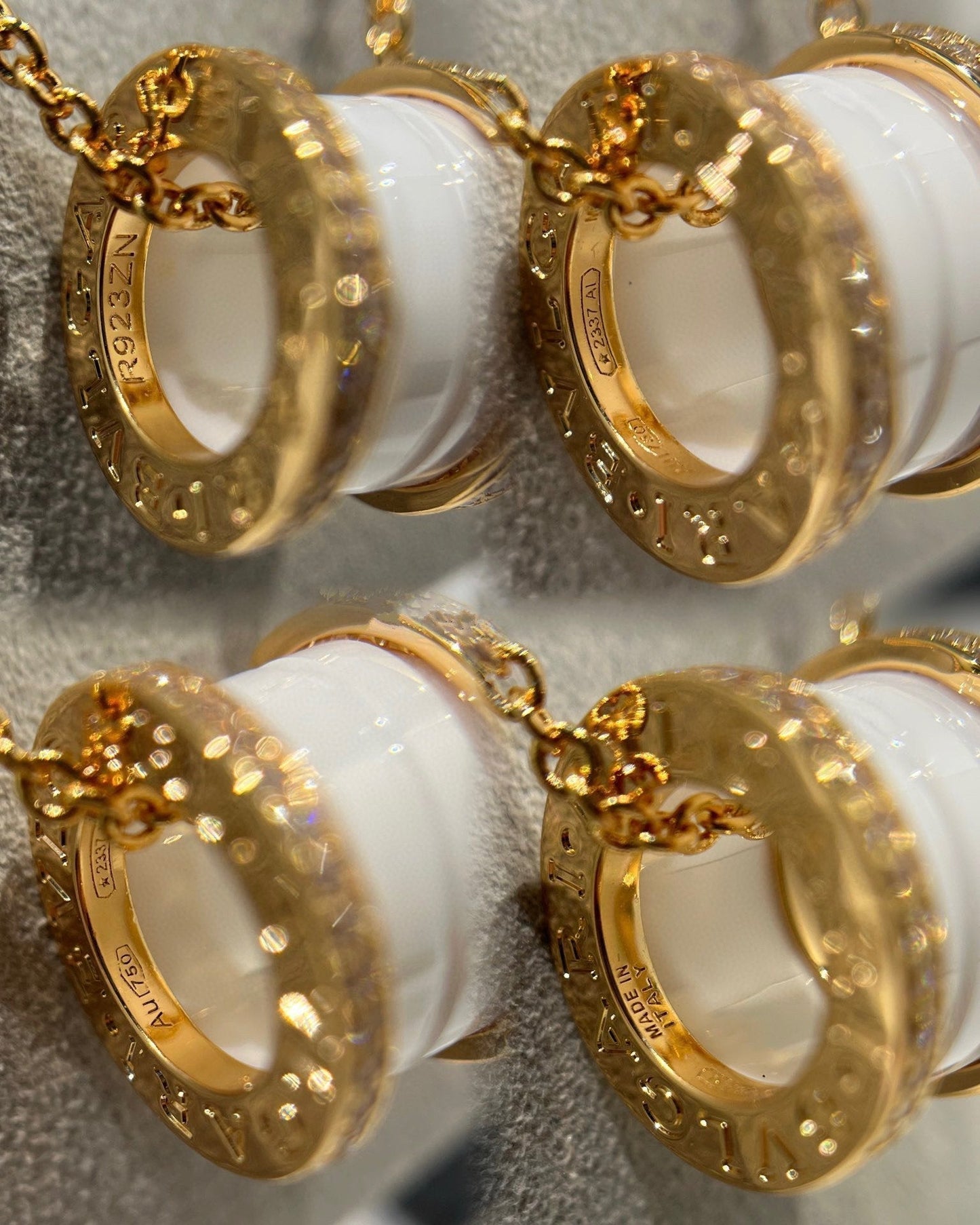 [Eterna Jewels]ZERO 1 WEISSKERAMIK DIAMANT ROTGOLD-HALSKETTE