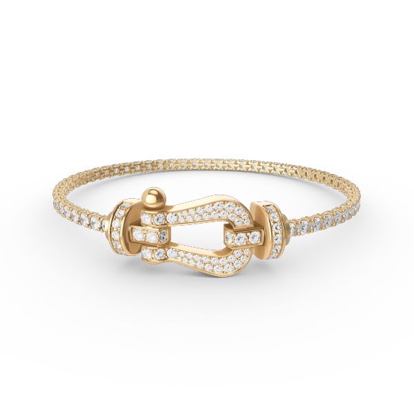 [Eterna Juwelen]KRAFT GROSSES HUFEISEN VOLLES DIAMANT TENNIS-ARMBAND